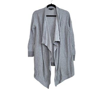 Banana Republic Women's Waterfall Cardigan Sweater Large Gray Cascading XSP